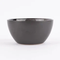 Schale reactive glaze reaktive Glasur Zakynthos schwarz 14x7,5cm