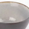 Schale reactive glaze reaktive Glasur schwarz hellgrau 14x7,5cm