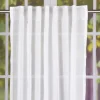 Schal Fertiggardine mit Schlaufenband Leinenoptik wollweiß 145x245cm