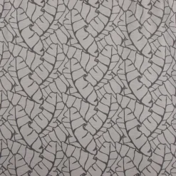 Schal Fertiggardine mit Schlaufenband Jacquard Blättermuster grau 145x245cm