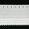 Scheibengardine Batist mit Rauten Stickerei weiß 27cm hoch