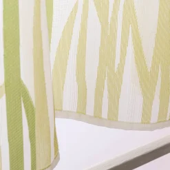 Scheibengardine Breeze transparente Meterware mit Schlaufen Gräser wollweiß grün 46cm Höhe