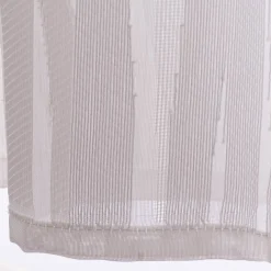 Scheibengardine Breeze transparente Meterware mit Schlaufen Gräser wollweiß beige 46cm Höhe