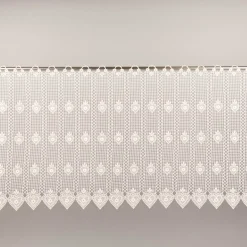 Scheibengardine Häkelgardine Spitze Herz natur nähfrei 40 cm
