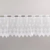 Scheibengardine Häkelspitze Stickerei Pik Karo weiß 26 cm Breite