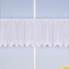 Scheibengardine Meterware Voile Stickerei Ornamente nähfrei weiß 30cm Höhe