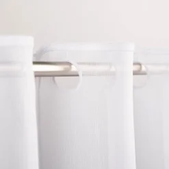 Scheibengardinen Meterware nähfrei Voile Stickerei Kreise weiß grün grau 60cm Höhe