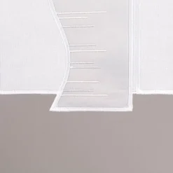 Scheibengardinen Meterware nähfrei Organza Stickerei abstrakt weiß beige grau 50 cm Höhe