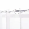 Scheibengardinen Meterware nähfrei Stickerei Voile maritim Anker weiß blau 45cm Höhe