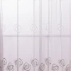 Scheibengardinen Meterware nähfrei Stickerei Voile abstrakt weiß beige 90cm Höhe