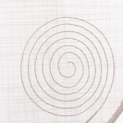 Scheibengardinen Meterware nähfrei Spiralen weiß grau 45cm Höhe