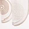 Scheibengardinen Meterware nähfrei Spiralen weiß beige 75cm Höhe