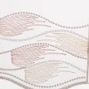 Scheibengardinen Meterware nähfrei Stickerei modern weiß natur rosa 45cm Höhe