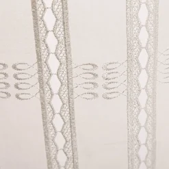 Scheibengardinen Meterware nähfrei Makramee Stickerei ecru 120cm Höhe
