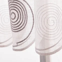 Scheibengardinen Meterware nähfrei Spiralen weiß grau 75cm Höhe