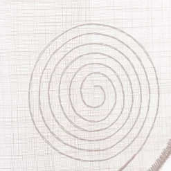 Scheibengardinen Meterware nähfrei Spiralen weiß grau 75cm Höhe