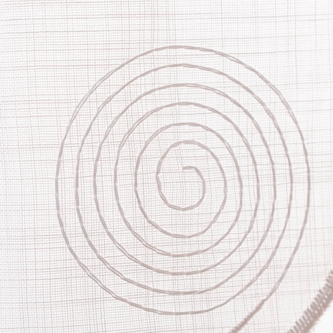 Scheibengardinen Meterware nähfrei Spiralen weiß grau 75cm Höhe