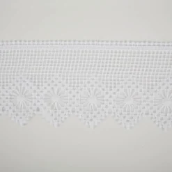 Scheibengardinen Meterware Häkelborte ecru 13cm hoch
