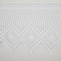 Scheibengardinen Meterware Häkelborte ecru 13cm hoch