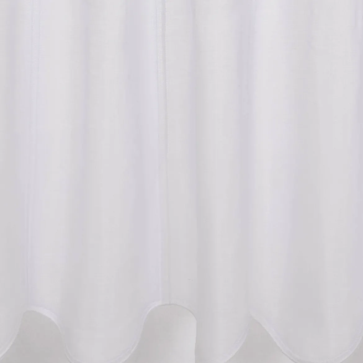 Scheibengardinen Meterware Batist Stickerei uni wollweiß 120cm hoch