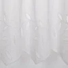 Scheibengardine Stickerei Batist-Voile Blätter weiß 50cm Höhe