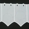Scheibengardine Voile mit Kreise Lurex weiß lila mint Spitze 30cm Höhe