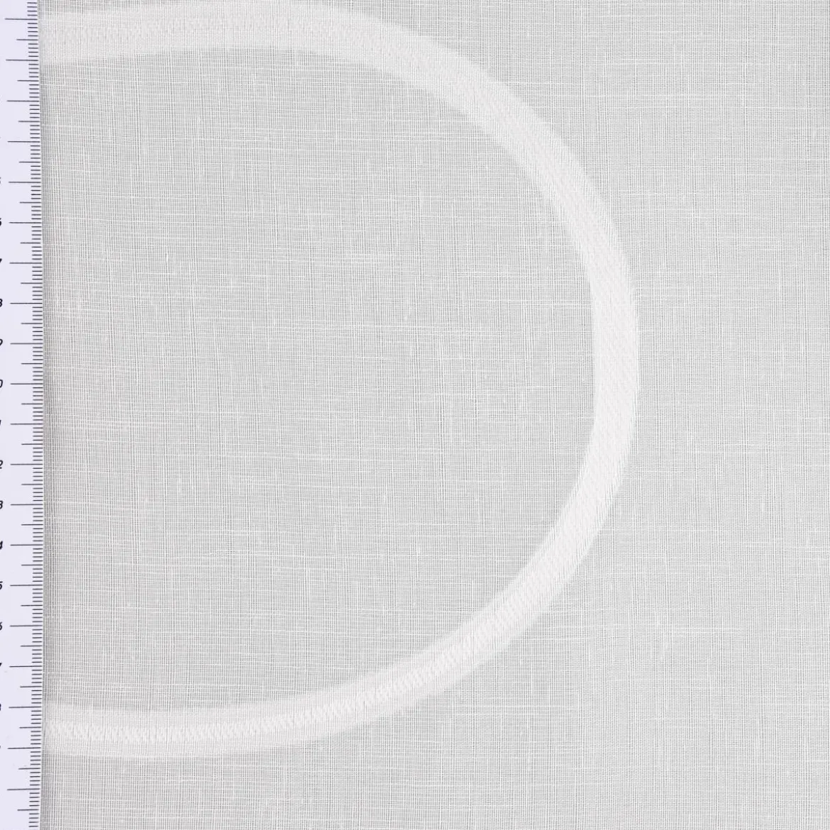 Scherli Gardinenstoff EASY CARE transparent Leinenstrukur Grafik Schlingendessin ecru 2,95m Höhe