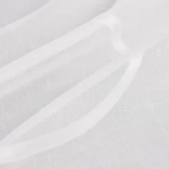 Scherli Gardinenstoff EASY CARE transparent Leinenstrukur Grafik Schlingendessin ecru 2,95m Höhe
