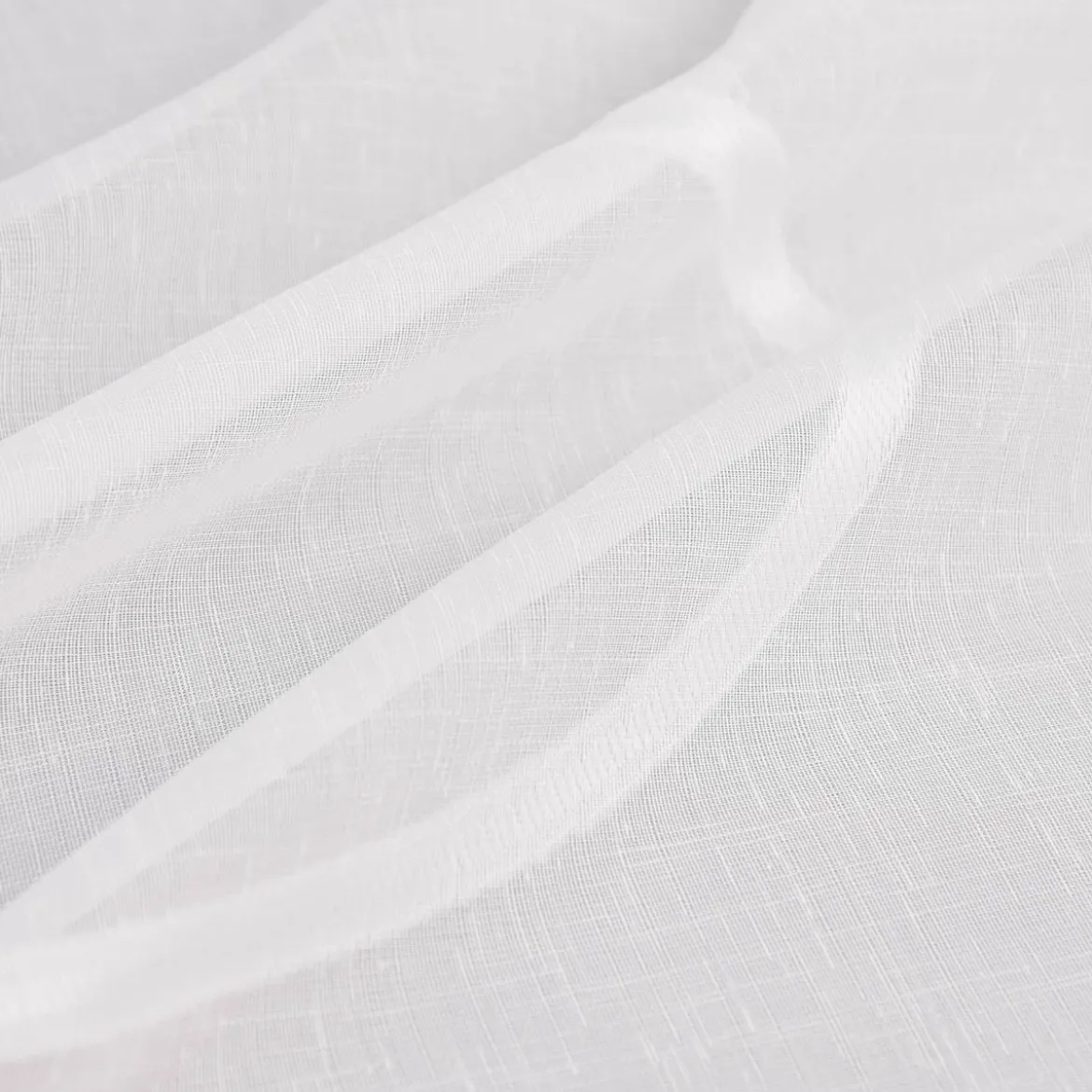 Scherli Gardinenstoff EASY CARE transparent Leinenstrukur Grafik Schlingendessin ecru 2,95m Höhe