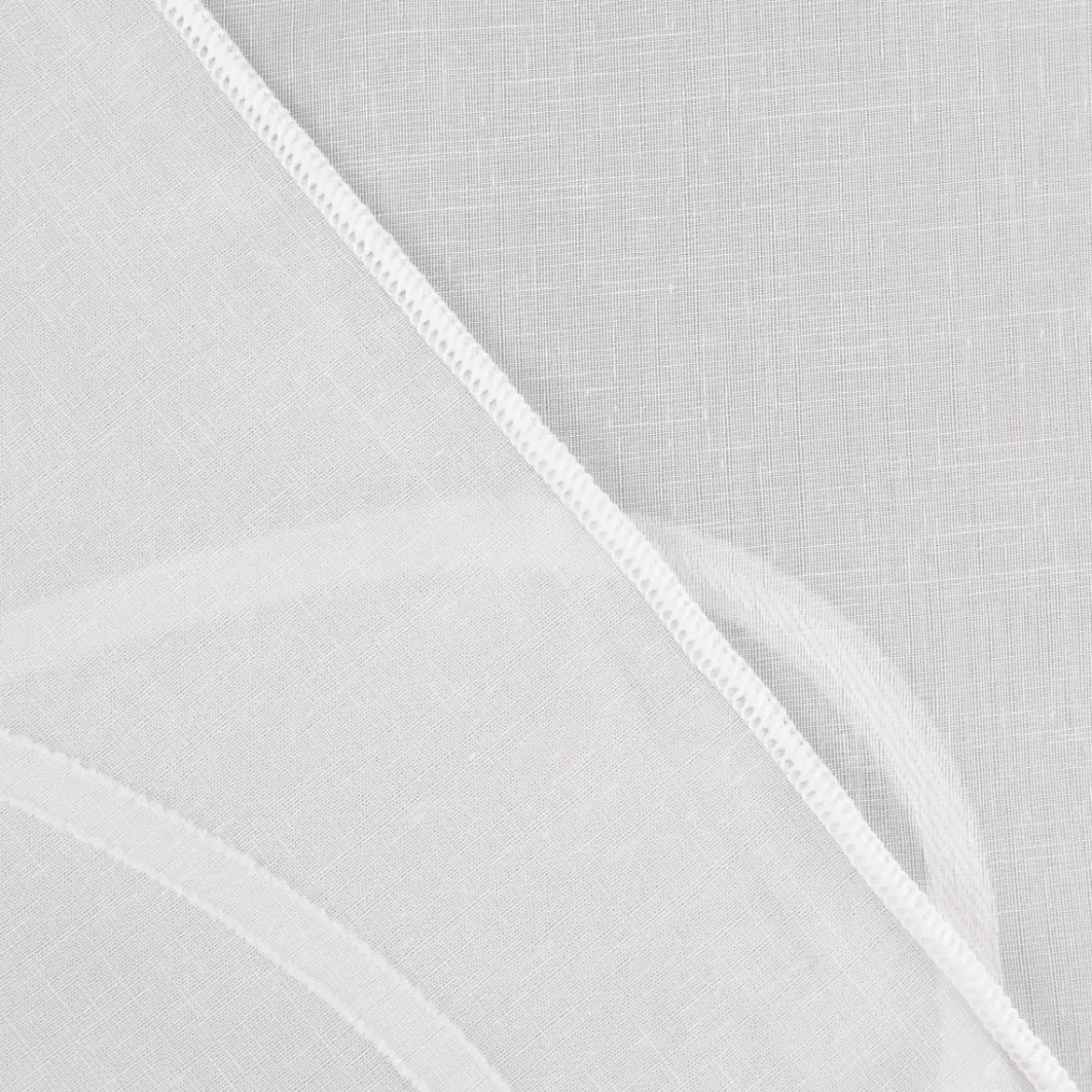 Scherli Gardinenstoff EASY CARE transparent Leinenstrukur Grafik Schlingendessin ecru 2,95m Höhe