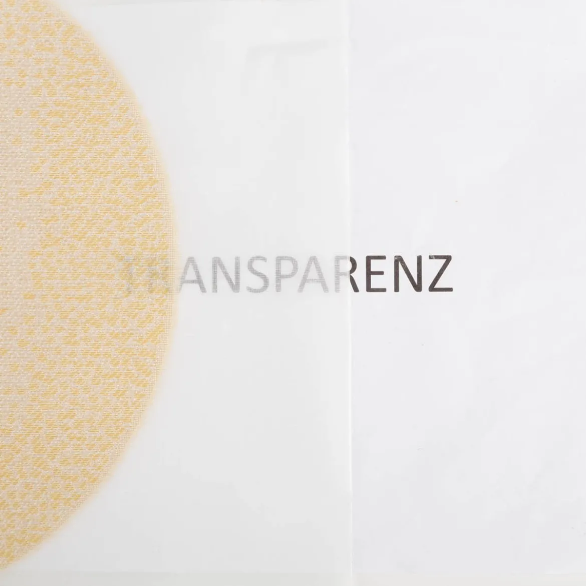 Schiebegardinen Meterware Effektvoile Scherli Kreise ecru gelb grau 60cm Breite