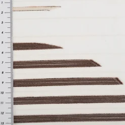 Schiebegardinen Meterware Effektvoile Scherli Kreise ecru grau natur 60cm Breite