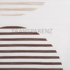Schiebegardinen Meterware Effektvoile Scherli Kreise ecru grau natur 60cm Breite
