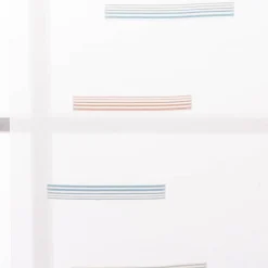 Schiebegardinen Meterware Scherli Barcadi Streifen wollweiß blau braun 60cm Breite