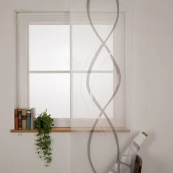 Schiebegardinen Meterware Struktur Scherli ecru grau 60cm Breite