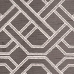 Schiebevorhang Batistoptik bestickt Ornament anthrazit grau weiß 245x60cm