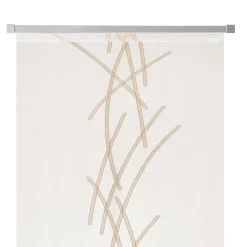 Schiebevorhang Carlina Scherli weiß taupe inkl. Alu-Technik 60x245cm (BxH)