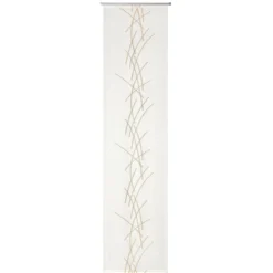 Schiebevorhang Carlina Scherli weiß taupe inkl. Alu-Technik 60x245cm (BxH)
