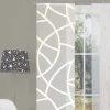 Schiebevorhang Flächengardine Leinenvoile Scherli Bögen abstrakt weiß inkl. Technik 60x245cm