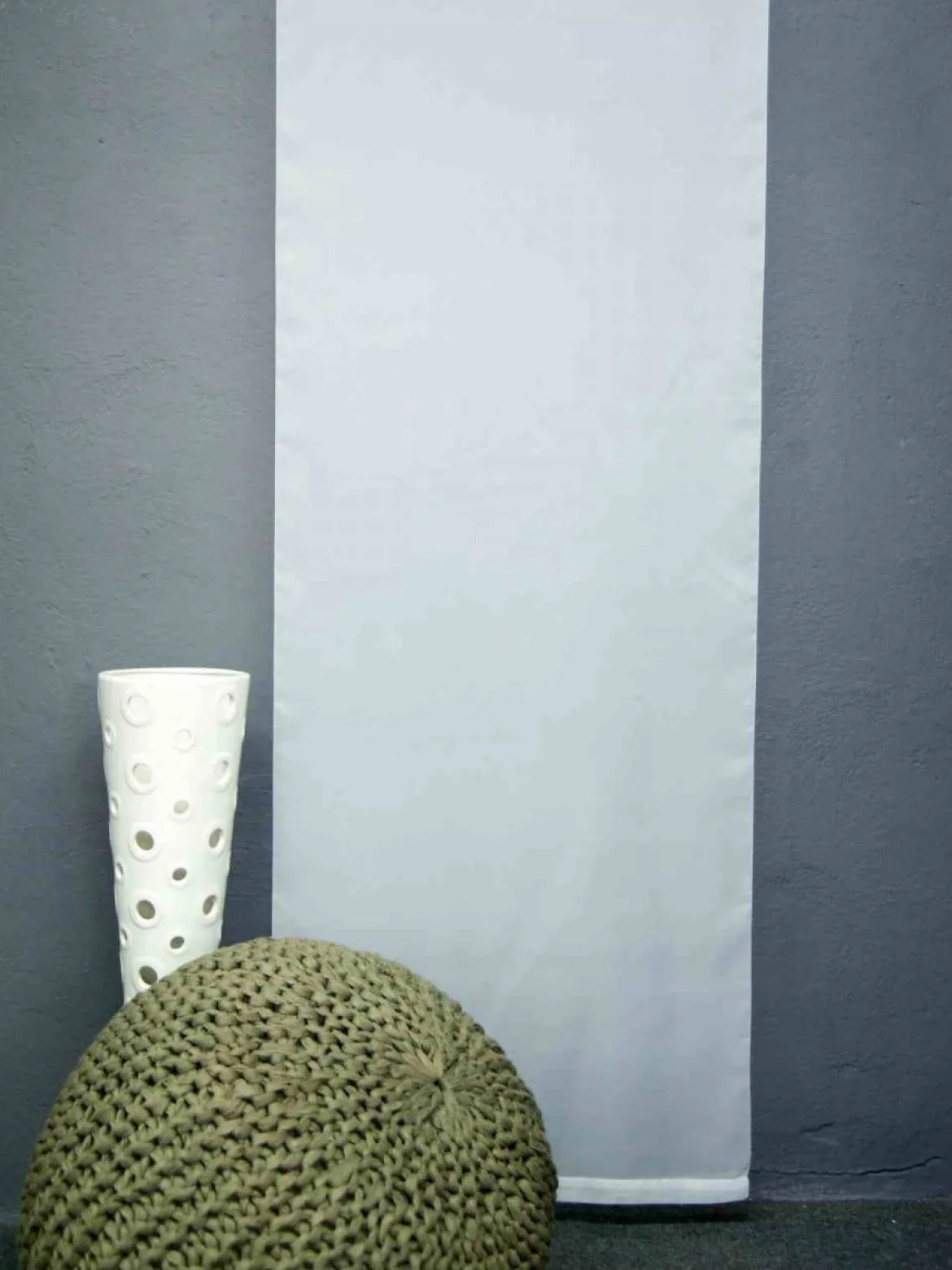 Schiebevorhang Flächenvorhang Eva uni weiß 245x60cm