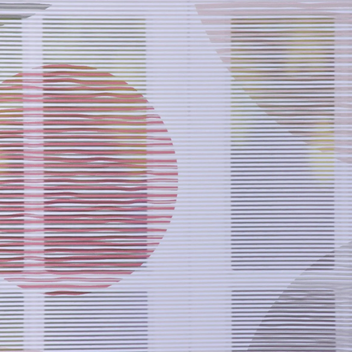 Schiebevorhang Flächenvorhang Flächenschal Paneel Digitaldruck Kreise rose 60x260cm