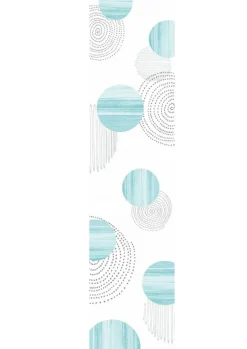 Schiebevorhang Flächenvorhang Flächenschal Paneel Digitaldruck Kreise mint 60x260cm