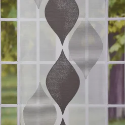 Schiebevorhang Flächenvorhang Flächenschal Paneel Scherli Effektvoile weiche Raute grau 60x245cm