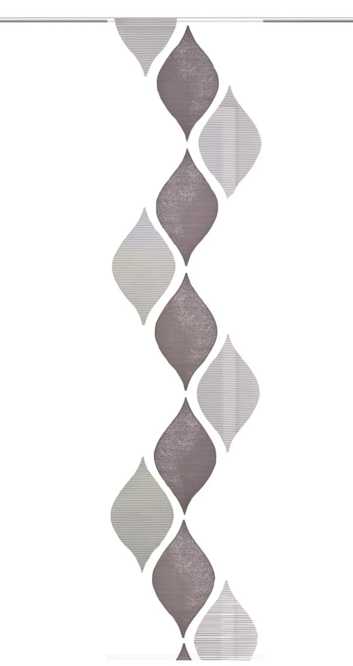 Schiebevorhang Flächenvorhang Flächenschal Paneel Scherli Effektvoile weiche Raute grau 60x245cm