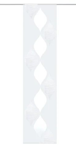 Schiebevorhang Flächenvorhang Flächenschal Paneel Scherli Effektvoile weiche Raute weiß 60x245cm
