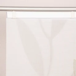Schiebevorhang Flächenvorhang Scherli Blätter weiß grün 245x60cm