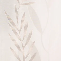Schiebevorhang Flächenvorhang Scherli Blätter weiß braun 245x60cm