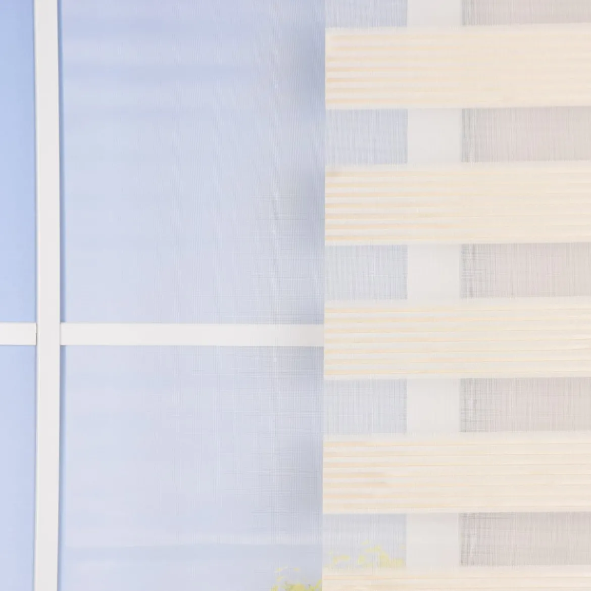 Schiebevorhang Gittergewebe einfarbig weiß 245x60cm