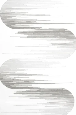 Schiebevorhang Jago Scherli transparent mit Flexoschiene Halbkreise wollweiß grau 60x245cm (BxH)