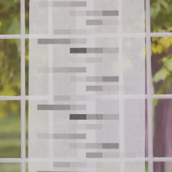Schiebevorhang Leinenoptik Scherli Effektstreifen weiß grau schwarz 245x60cm
